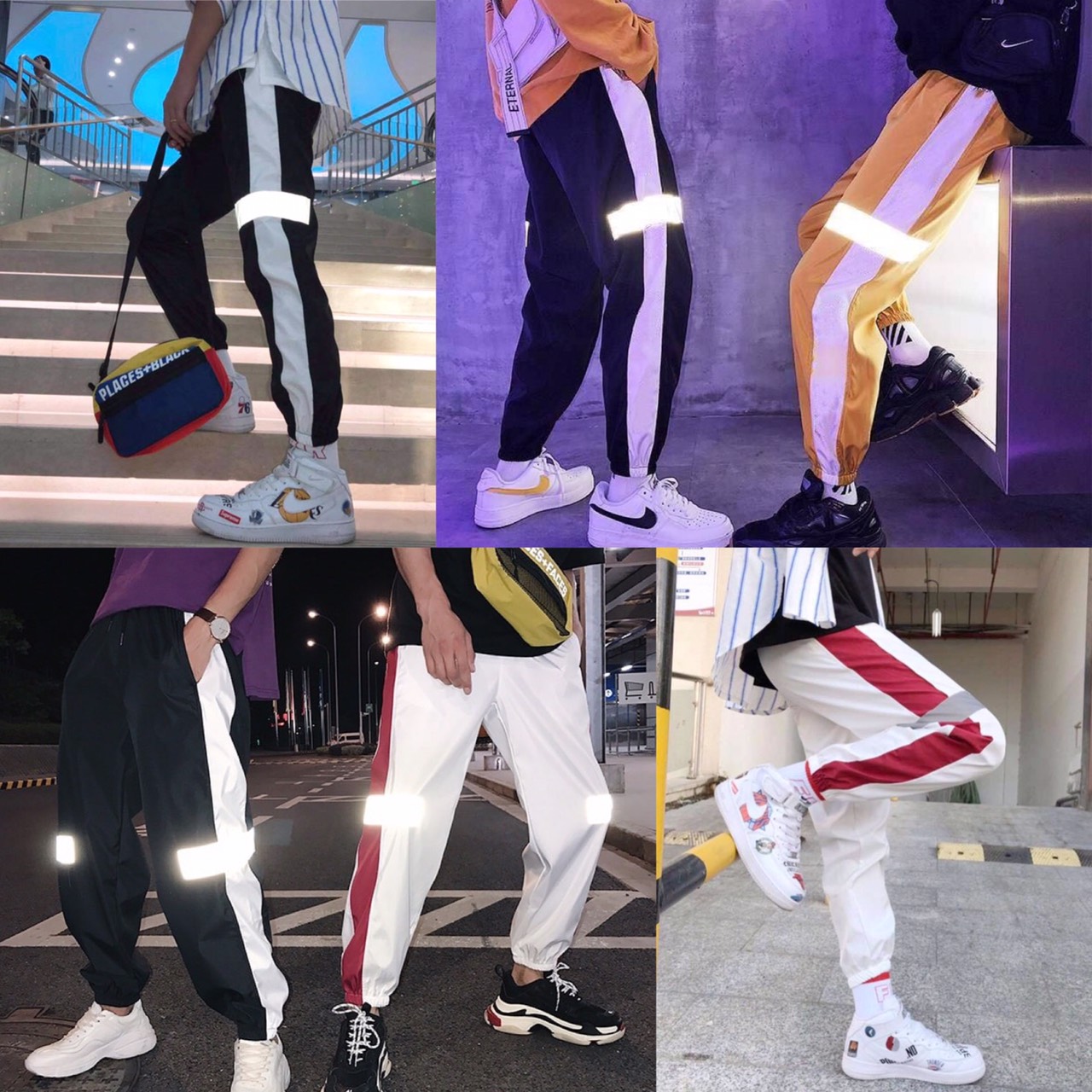 [HCM]Quần Jogger Nam Sọc Phản Quang Hai Bên Phong Cách Thể Thao Unisex