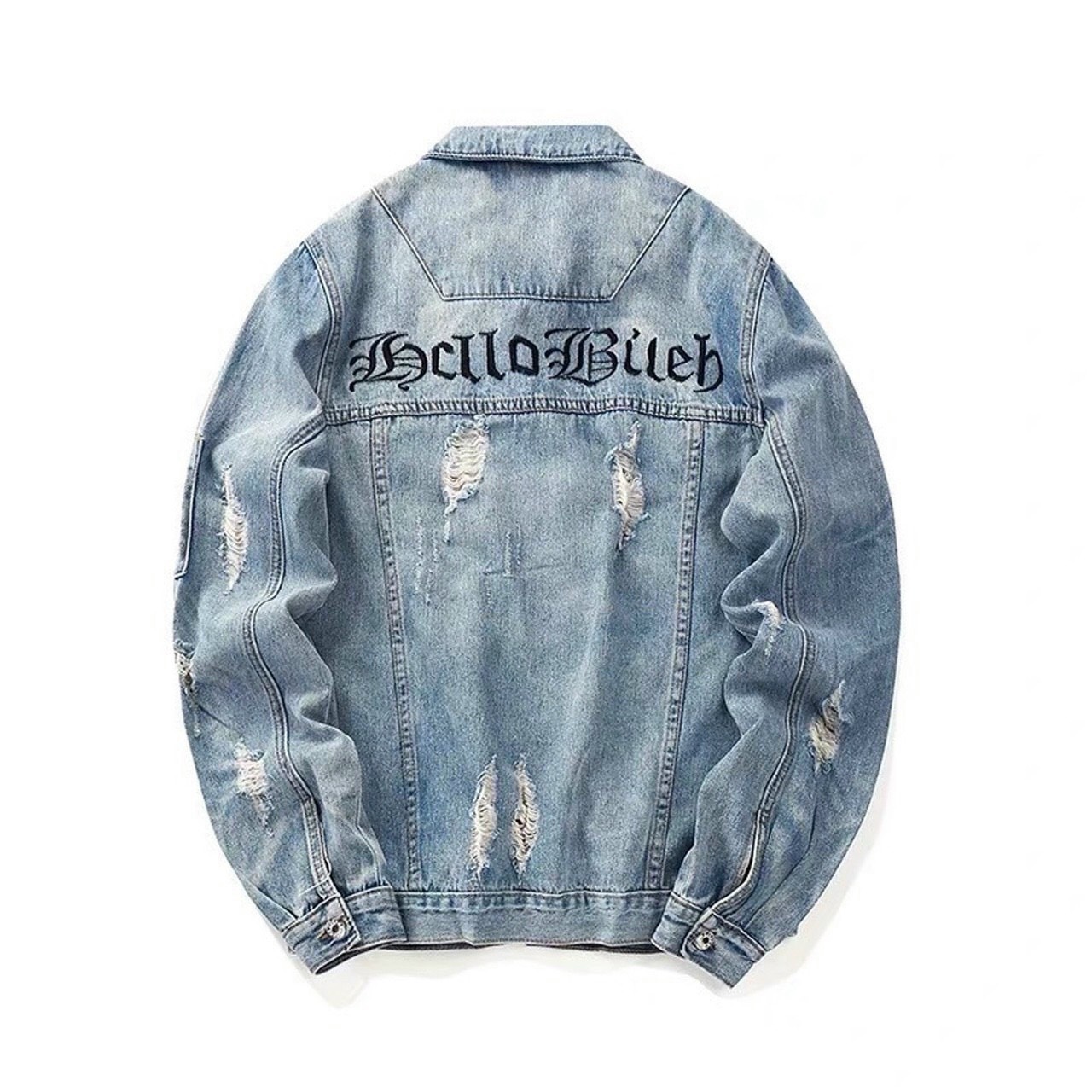 Áo khoác jeans nam phom rộng chuẩn hotboy