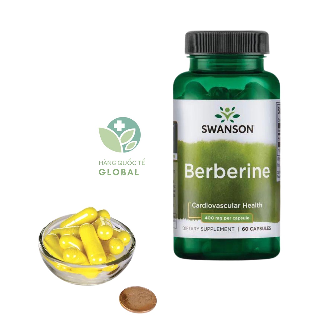 [Hàng Quốc Tế] SWANSON BERBERINE,60 viên,Tăng cường hỗ trợ sức khỏe tim mạch