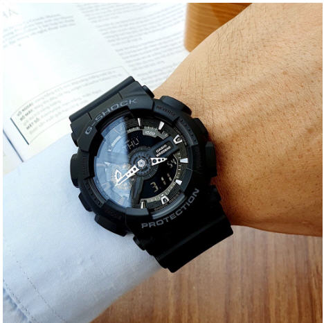 Đồng hồ thể thao nam nữ G Shock - GA-110-1B điện tử chống nước thời trang đẳng cấp