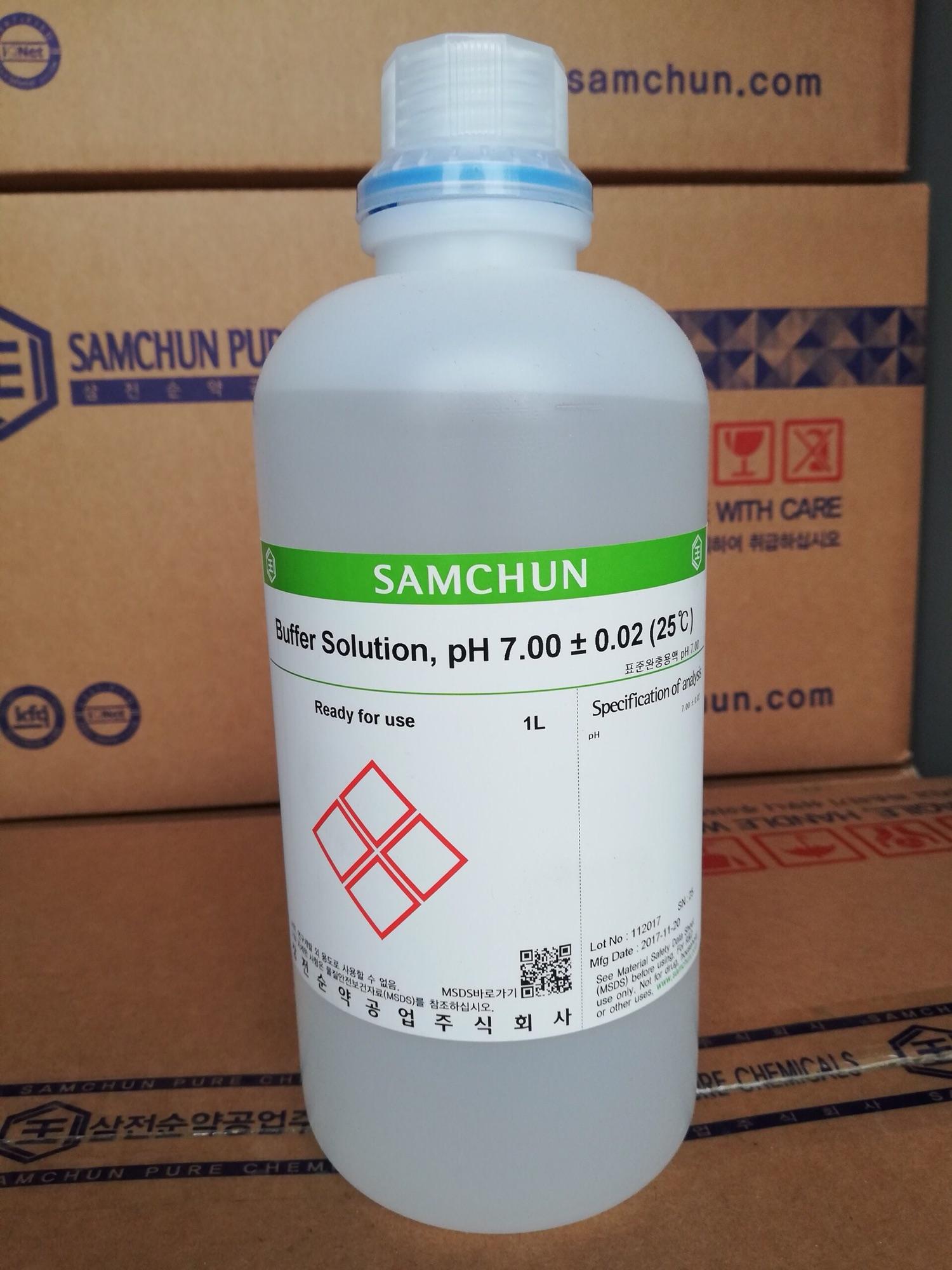 Dung dịch chuẩn Buffer Solution pH 7  Samchun Hàn Quốc chai 1 lít