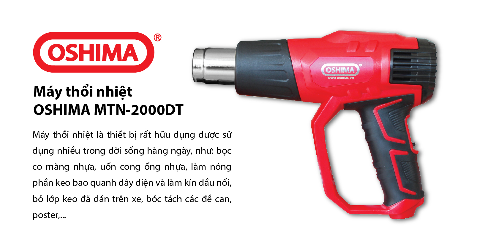 Máy thổi nhiệt Oshima MTN 2000DT