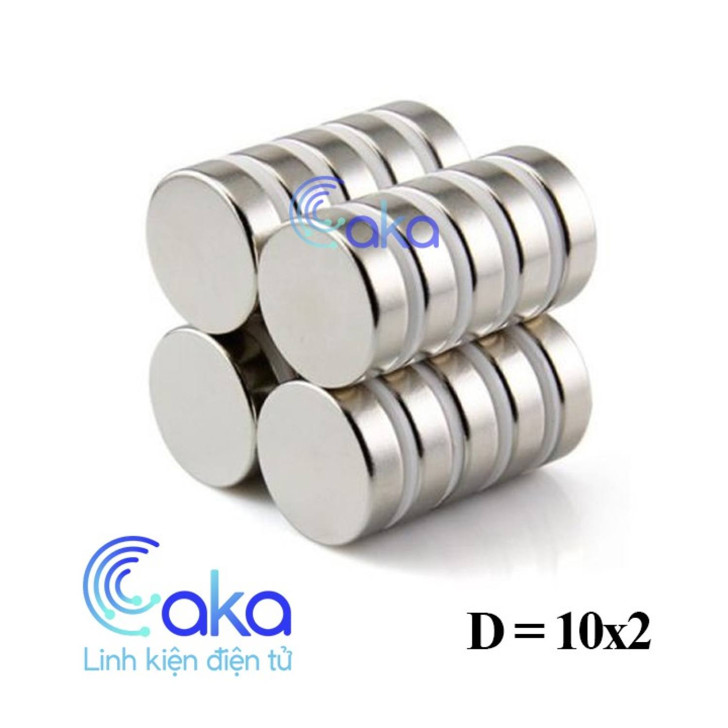 Bộ 5 Nam Châm Đất Hiếm 10x2mm