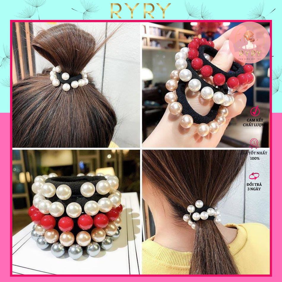 Dây Cột Tóc Ngọc Trai Nhân Tạo Xinh Xắn