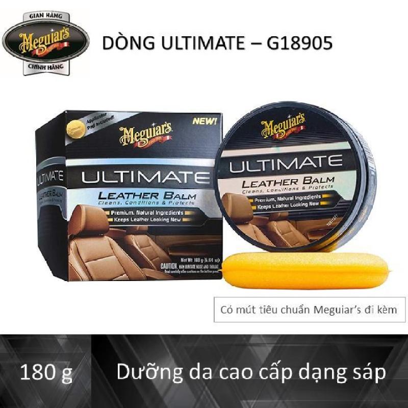 Meguiars Dưỡng da nội thất ô tô dòng Ultimate - Leather Balm - G18905, 180 g