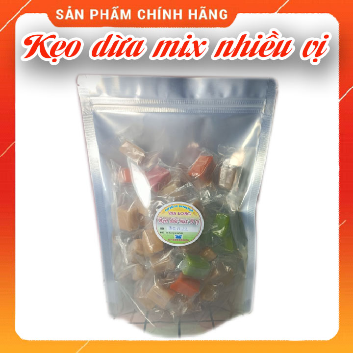 Kẹo dừa mix nhiều vị ăn vặt