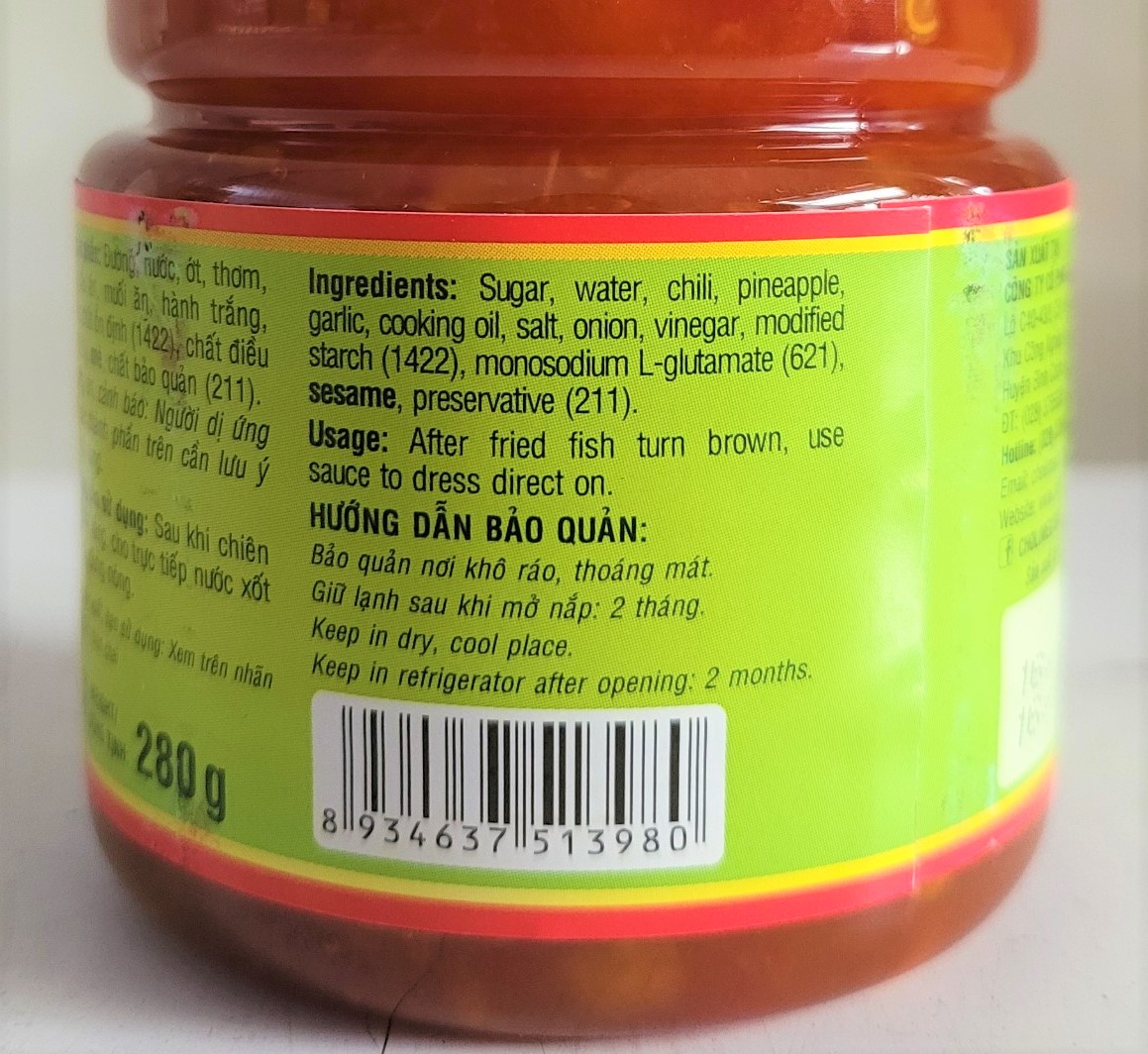 [Chai 280g] XỐT CÁ CHIÊN [VN] CHOLIMEX Sauce for Fried Fish