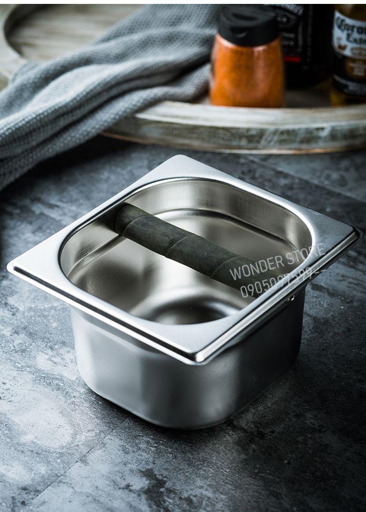 [HCM]Hộp đập bã cà phê inox 1kg