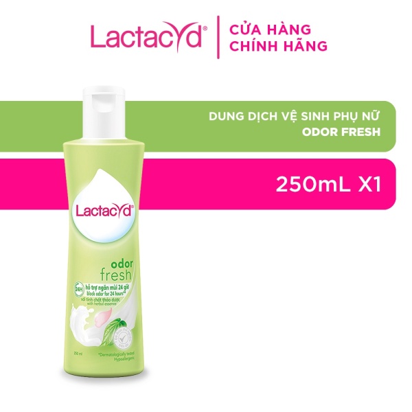 Dung Dịch Vệ Sinh Phụ nữ Lactacyd Odor Fresh Ngăn Mùi 24H 250ml nhập khẩu