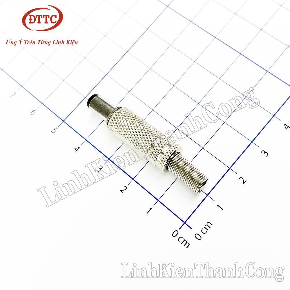 Giắc đực dc kim loại 5.5x2.1mm, 5.5x2.5mm