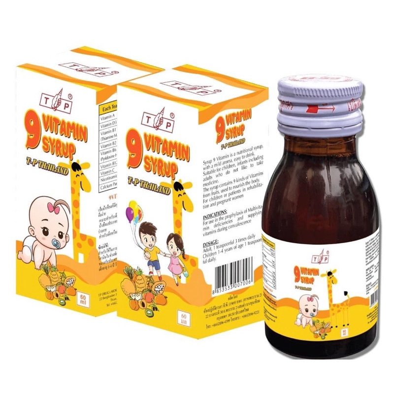 Siro ăn ngon 9 Vitamin TP Thái Lan
