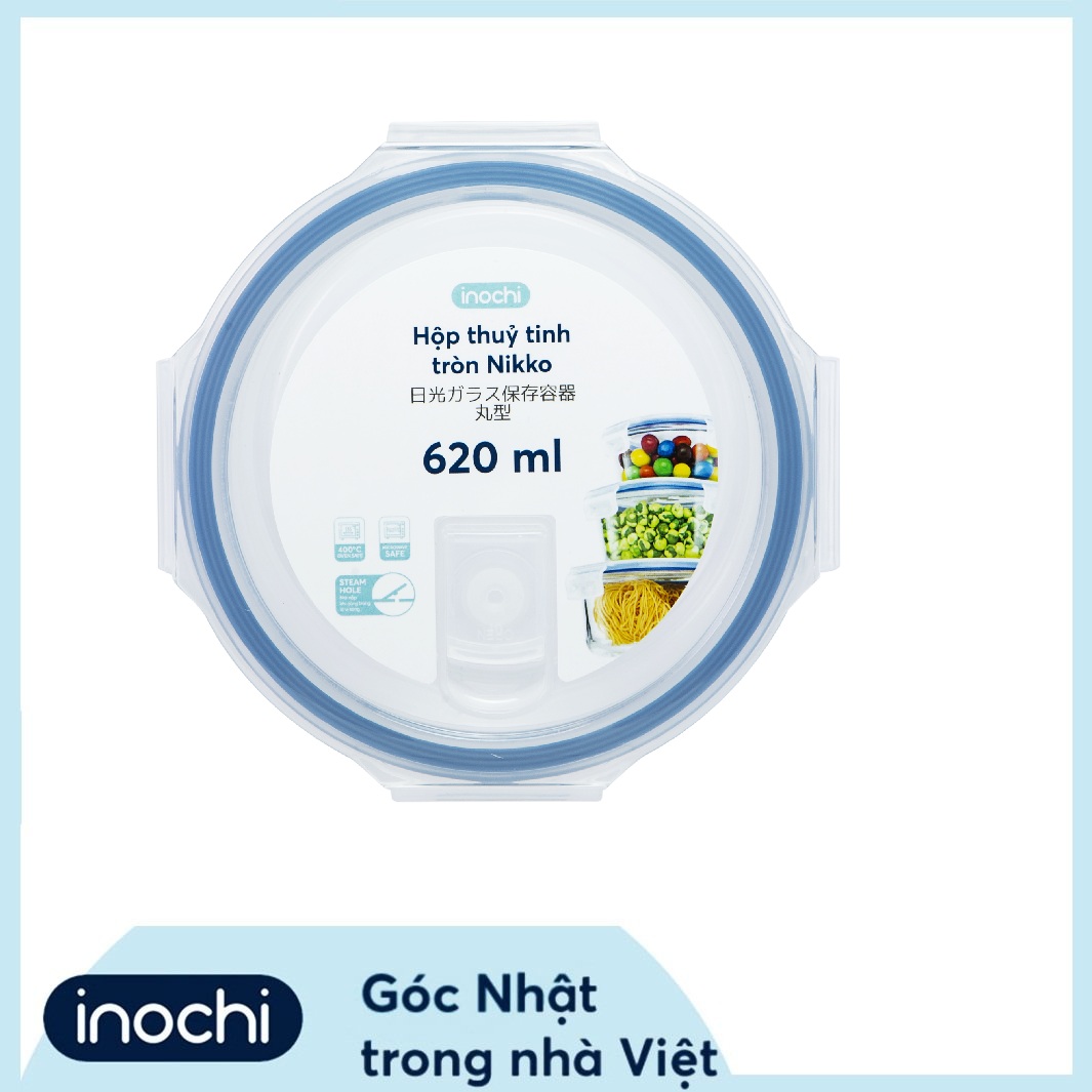 Hộp thuỷ tinh tròn Nikko 620 ml