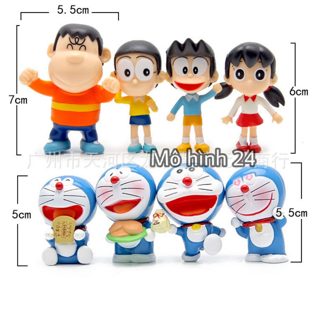 BỘ 8 EM] Combo nhân vật trong phim Doraemon set Nobita Chaien Xeko ...