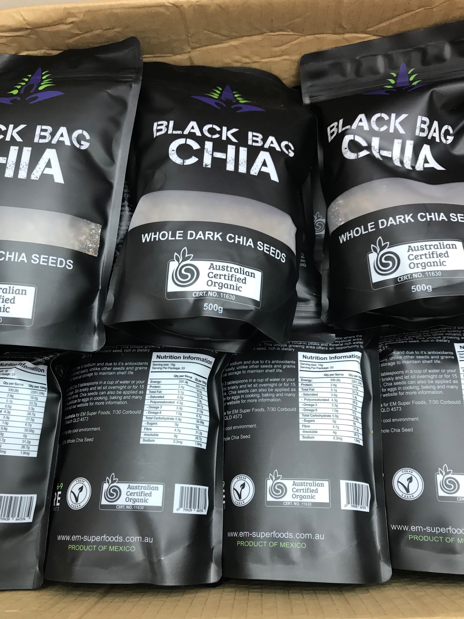 Hạt chia Úc Black Bag Chia gói 500gr (date 12/2023)