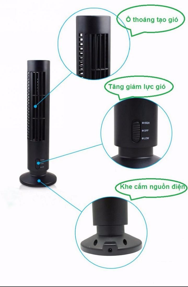 Quạt điều hòa mini hình tháp để bàn