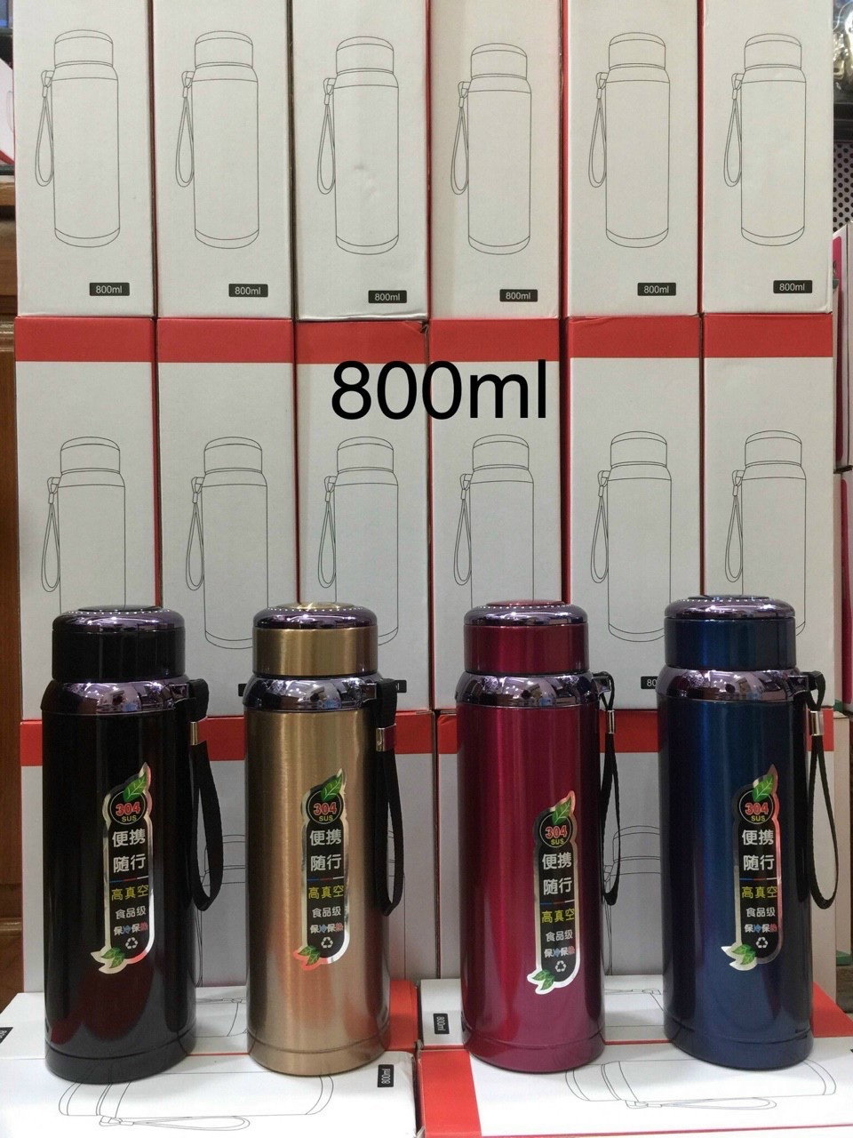 Bình Giữ Nhiệt Inox 304 Có Lưới Lọc Đá đủ dung tích chọn lựa