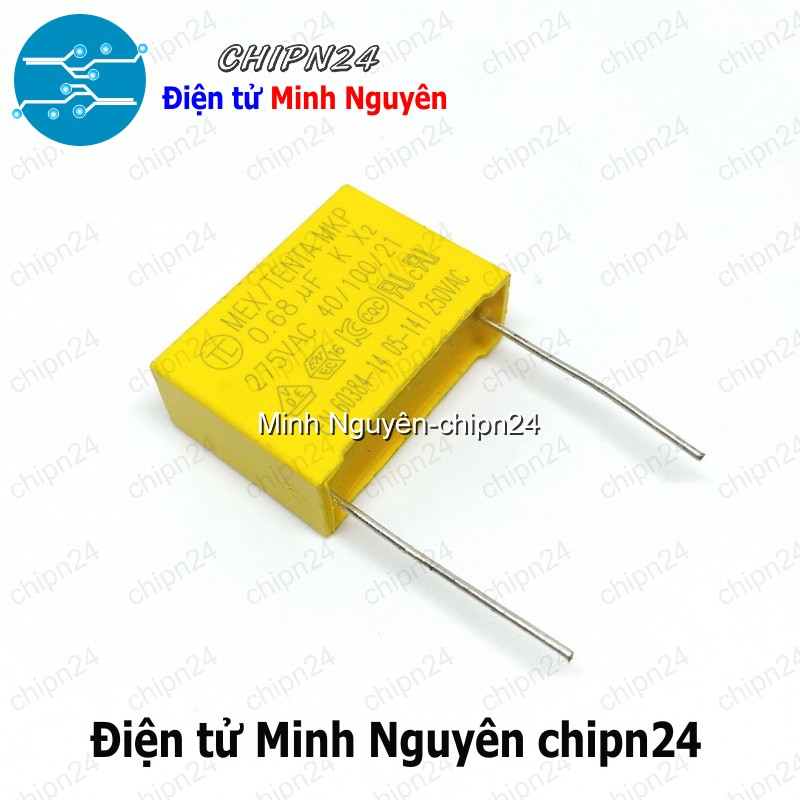 [5 con] (F238) Tụ hộp 684 275VAC 22.5mm (0.68uF MEX/TENDA MKP K X2 40/100/21) - HH005321