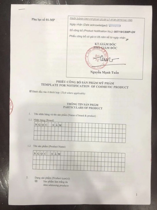 Mặt nạ gói Ngọc Sâm - Ngừa Mụn Trắng Da