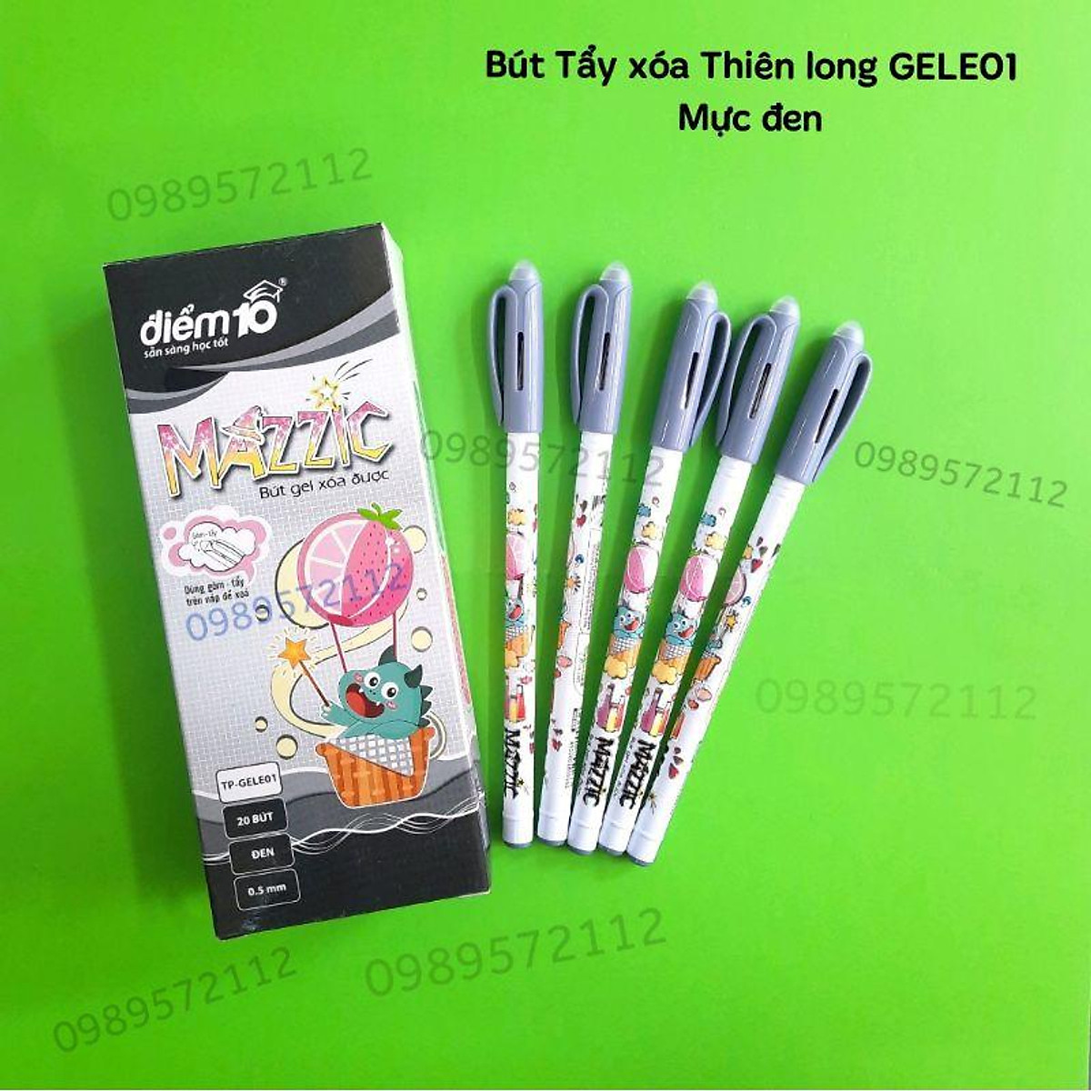 Hộp 20 cây bút gel xóa được mazzic tp-gele01