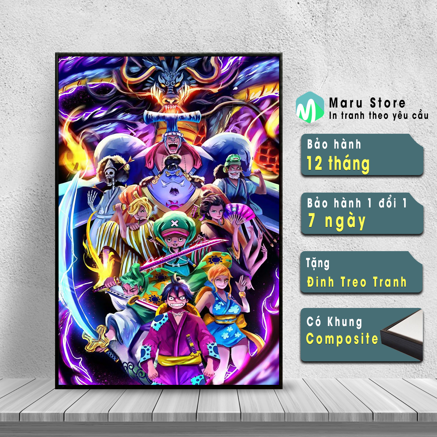 Tranh One Piece Treo Tường Tranh Canvas Anime