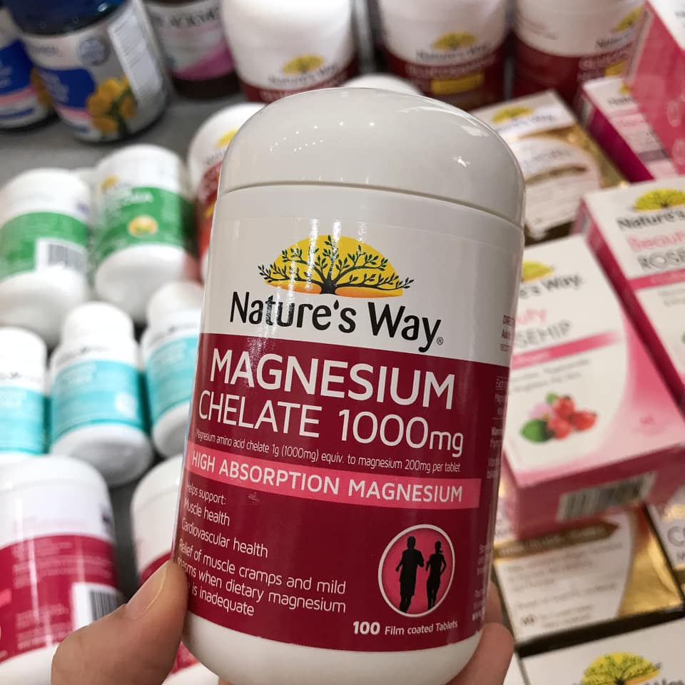 MAGNESIUM & MAGNESIUM CHELATE 1000mg - 100 Tablets