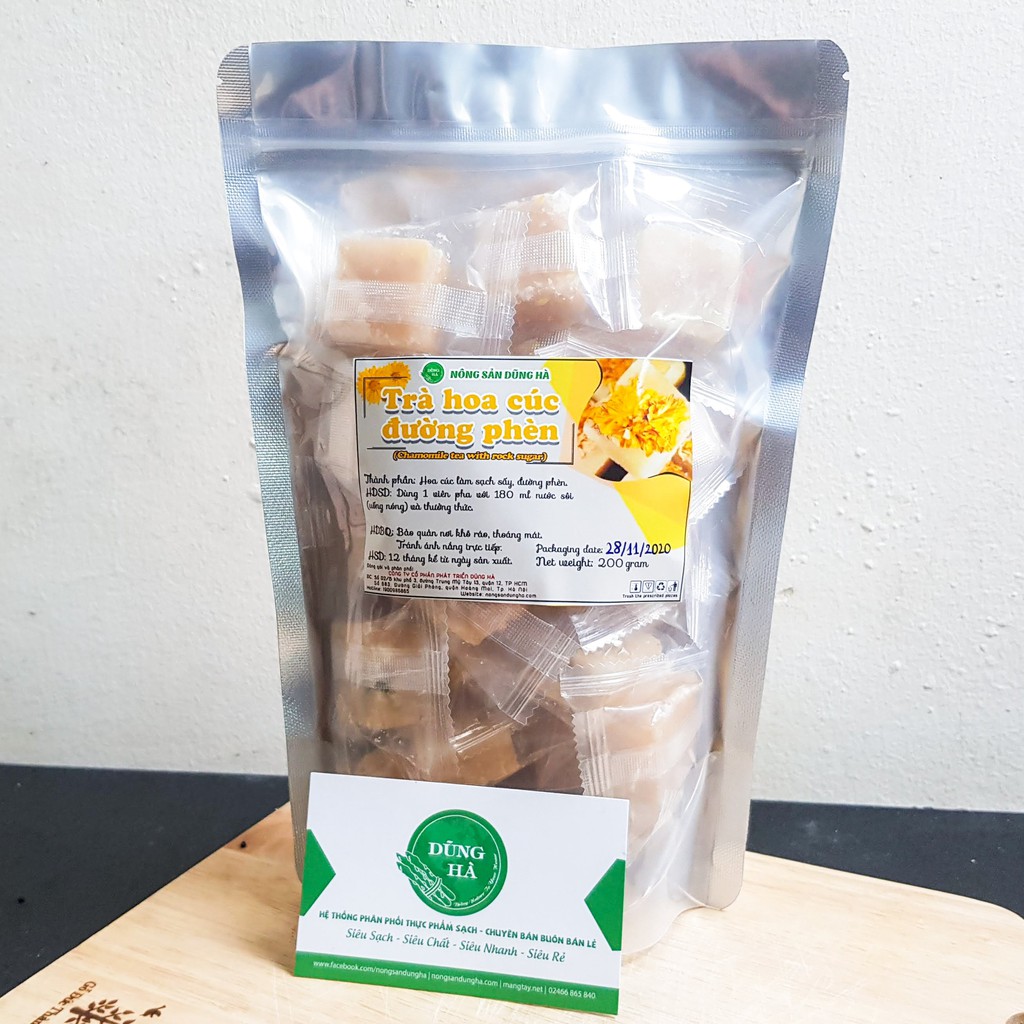 Trà hoa cúc đường phèn dạng viên 200g