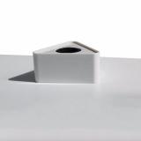 Gá micro gắn logo Tam giác có mút (Trắng)(Trắng)