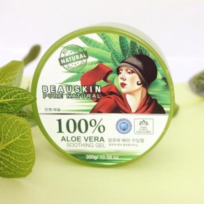 Gel dưỡng ẩm lô hội Beauskin 100% Aloevera Soothing 300g