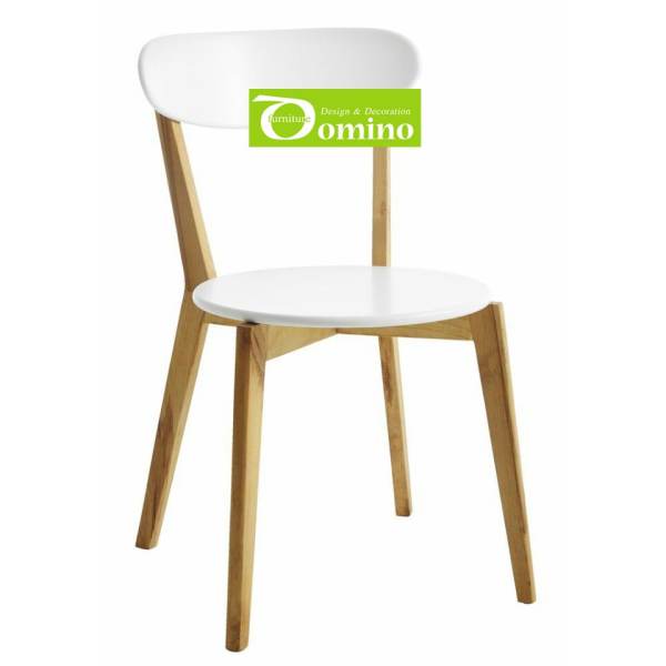 Ghế ăn gỗ Domino Oslo (Trắng)