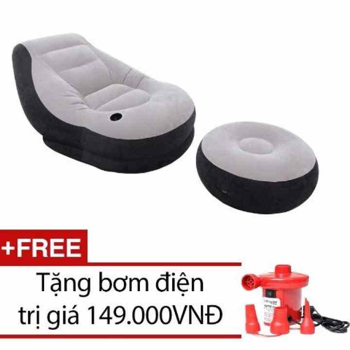 Ghế hơi tựa lưng intex 68564 kèm bơm điện
