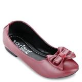 Giày búp bê nơ Sarisiu SRS832 (Đỏ đô)