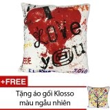 Gối trang trí Klosso KG-M008 + Tặng 1 áo gối Klosso màu ngẫu nhiên