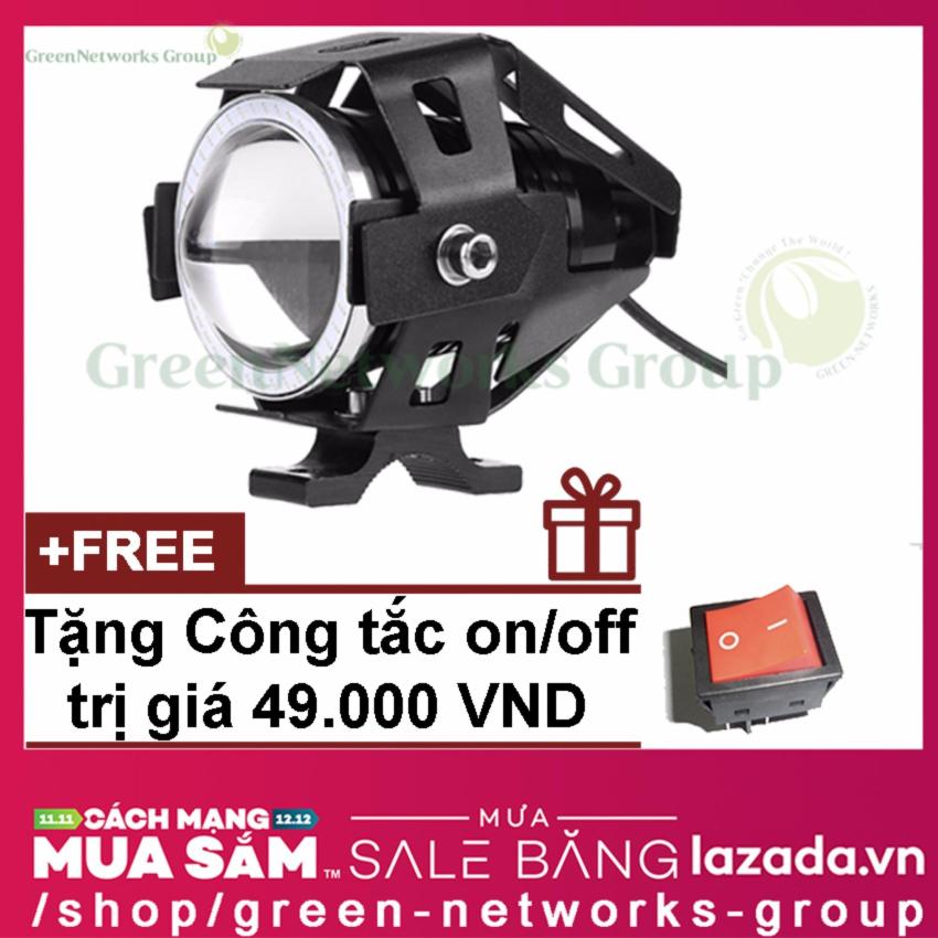 Đèn Fa Led Trợ Sáng U7 Cho Xe Máy GreenNetworks (Ánh Sáng Xanh)