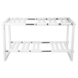 Kệ xếp để đồ nhà bếp 2 tầng đa năng BenHome (Trắng)