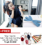 Kẹp tóc nữ handmade kb86 + tặng 1 dây buộc tóc sắc màu