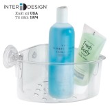 Khay góc nhựa để đồ nhà tắm PL Interdesign (Trắng)