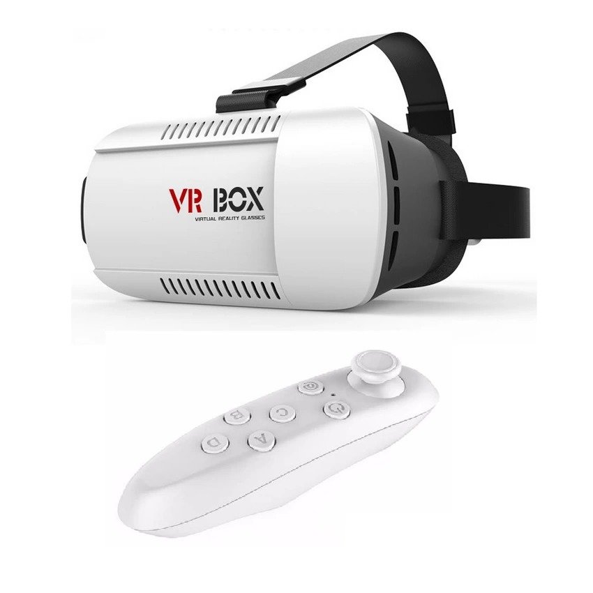 HCMKính thực tế ảo VR Box phiên bản 1 Trắng + Tặng Tay cầm chơi game