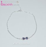 Lắc chân Bạc Xinh S925 Italia RYBJ50043 (Xanh dương)