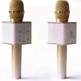 Loa hát Karaoke Di Động Kết hợp Mic + Micro Q7 (Trắng Vàng)
