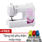 Máy may BrotherGS2500 (Trắng phối hồng) + Tặng 1 bộ phụ kiện máy may