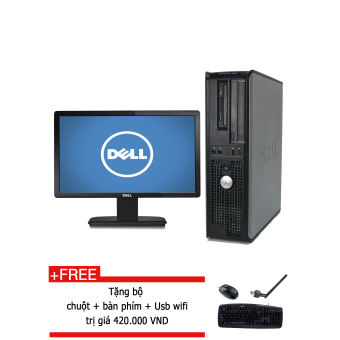máy tính đồng bộ dell optiplex 780 core 2 duo e8400 ram 4gb hdd 500gb màn hình 20" + tặng bộ bàn phím chuột usb wifi) - hàng nhập khẩu