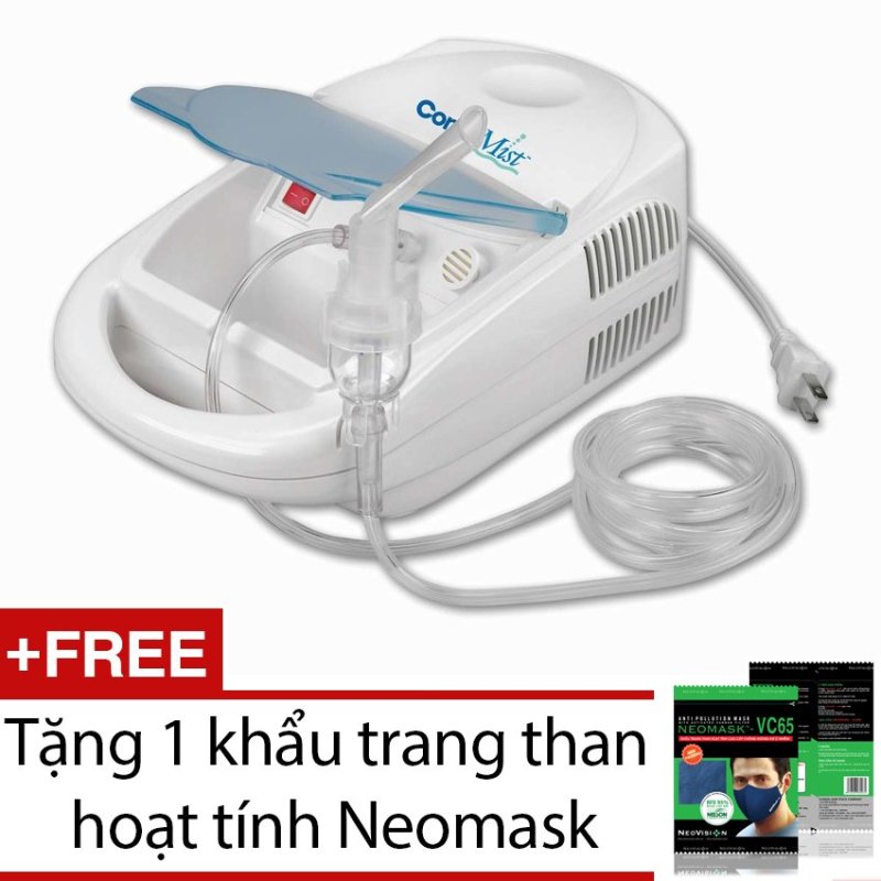 Máy xông mũi họng COMPMIST CN-01W (Trắng) + Tặng 1 khẩu trang than hoạt tính Neomask