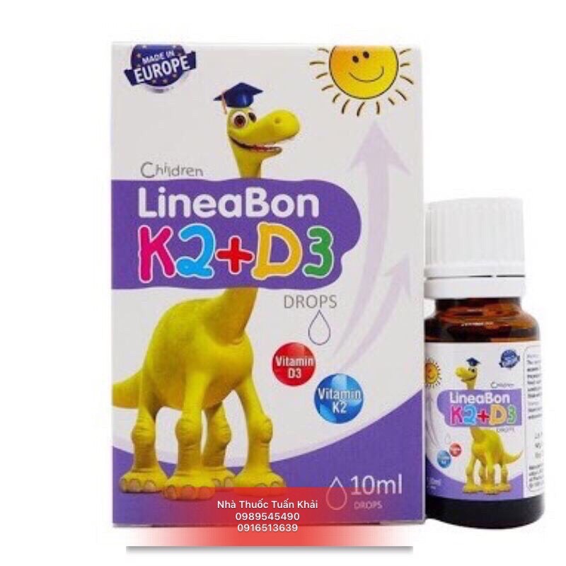 Lineabon vitamin d3 k2 tăng cường hấp thu canxi - 10ml