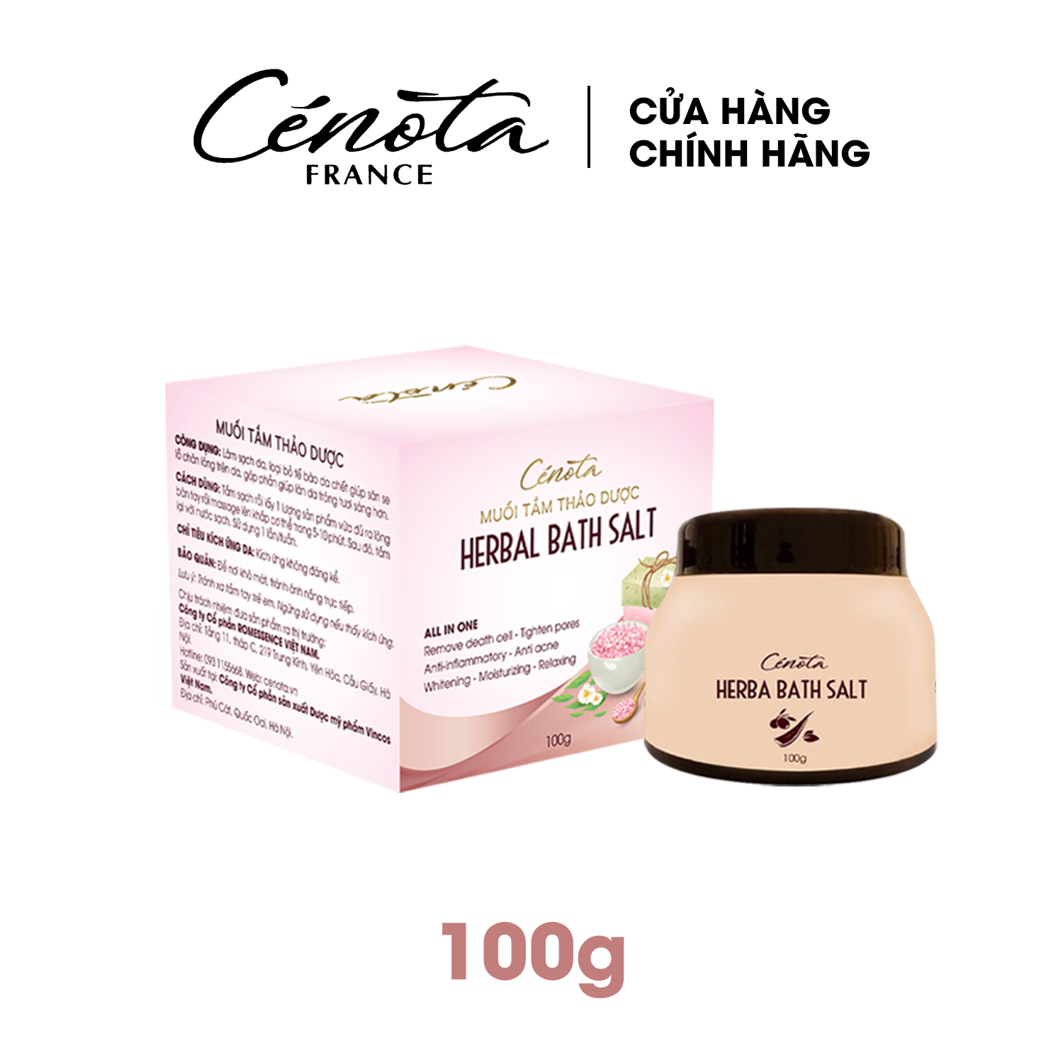Muối tắm thảo dược Cénota Herba Bath Salt 100g