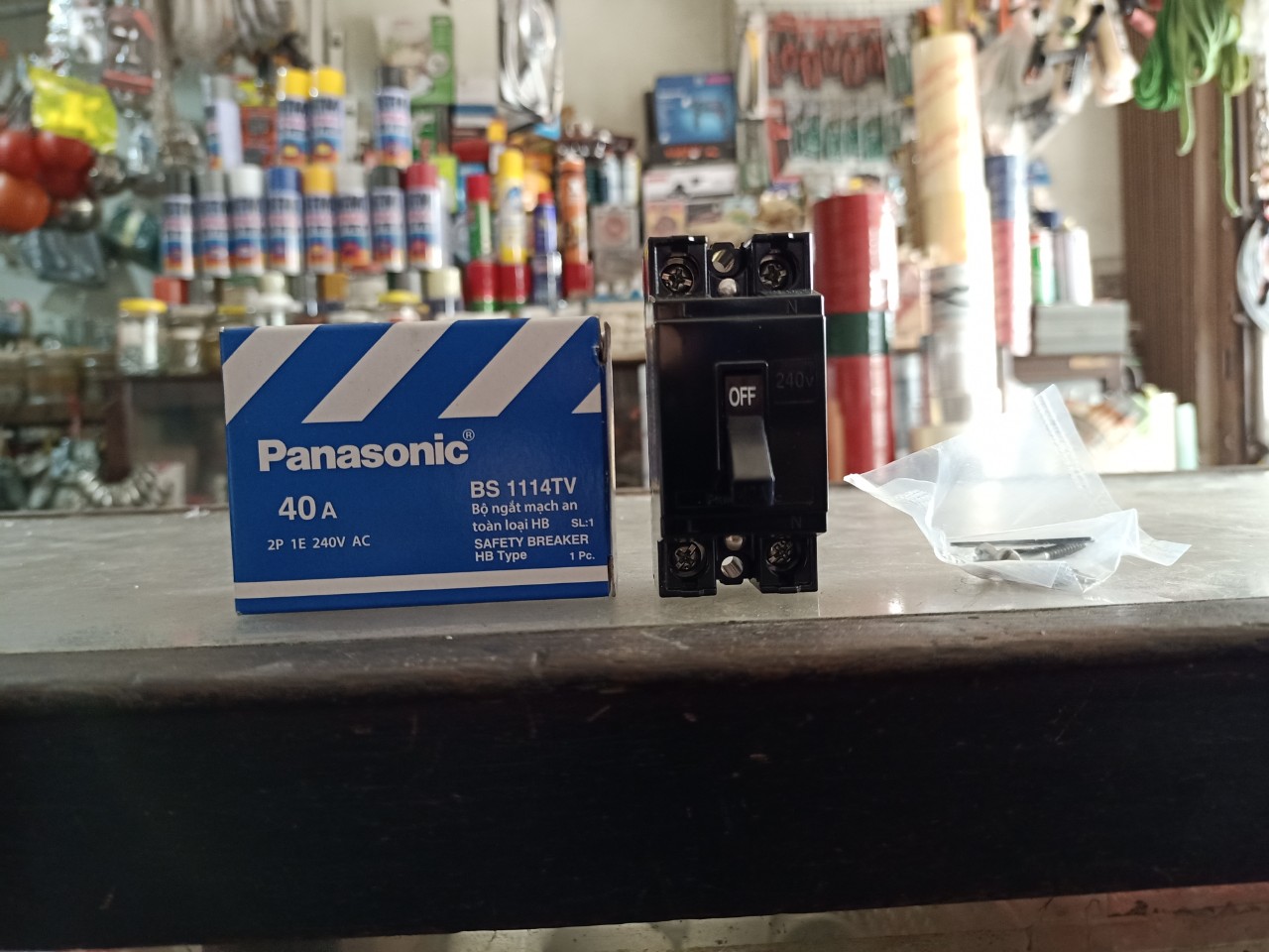Cầu dao tự động, cb cóc đen panasonic 10a - 40a