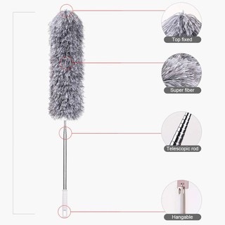 Chổi lông quét bụi cao cấp - Chổi lông gập 90 độ