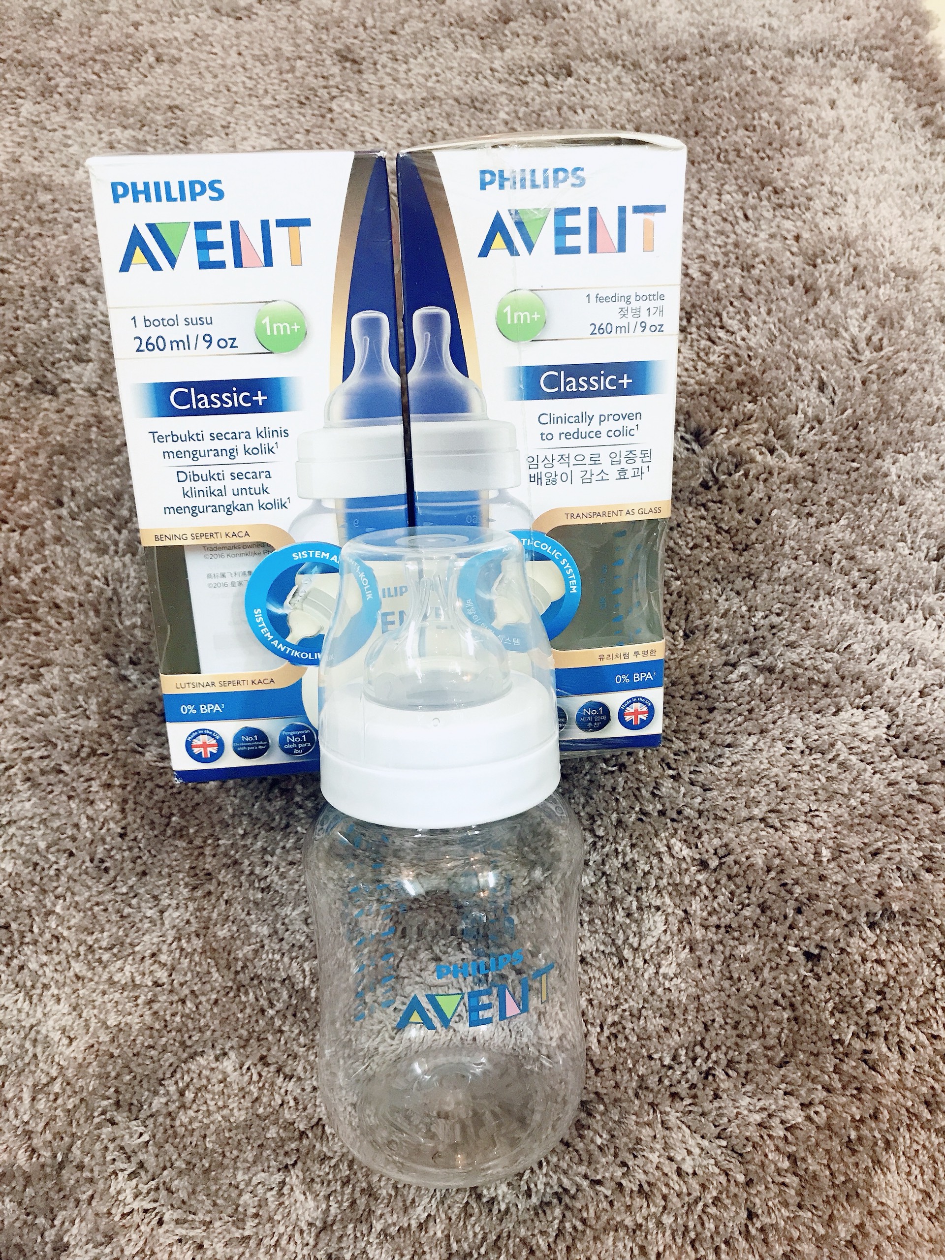 #Bình sữa Avent 260ml