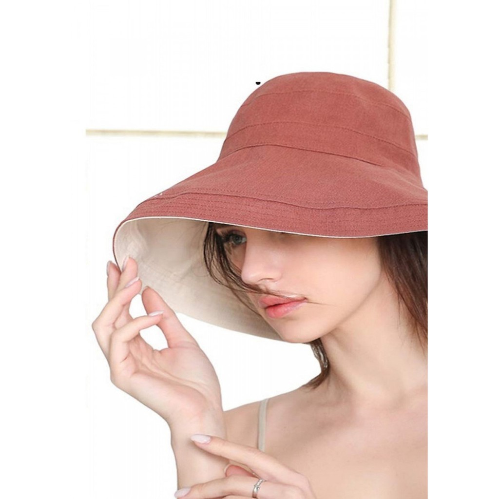 Mũ vải rộng vành chống nắng