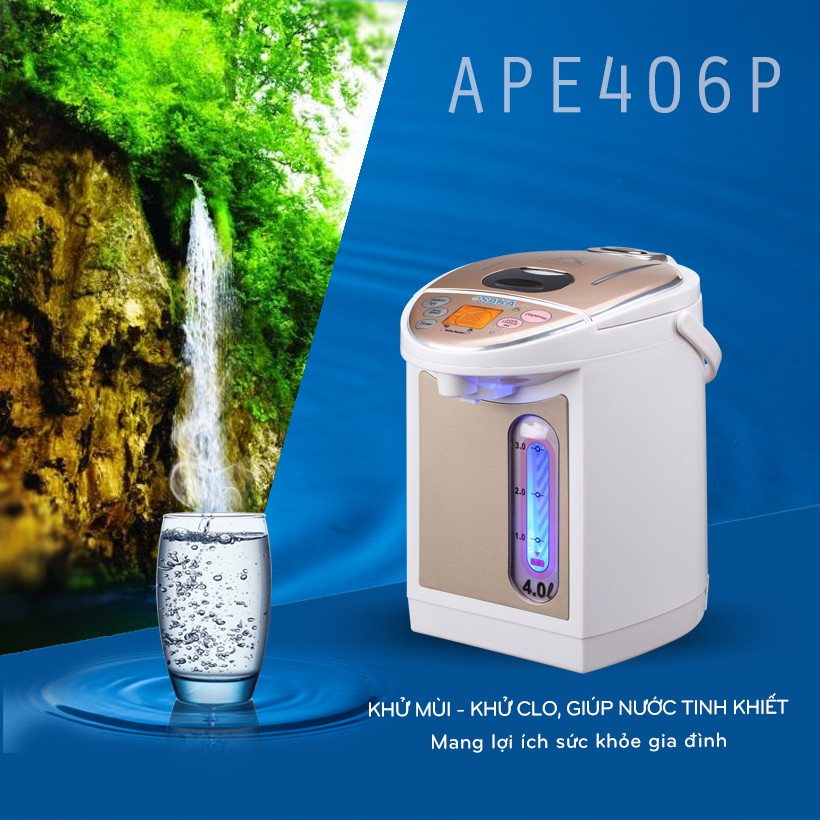 BÌNH THỦY ĐIỆN OSAKA APE-406P 4.0 LÍT (CÓ 4 CHẾ ĐỘ GIỮ ẤM)
