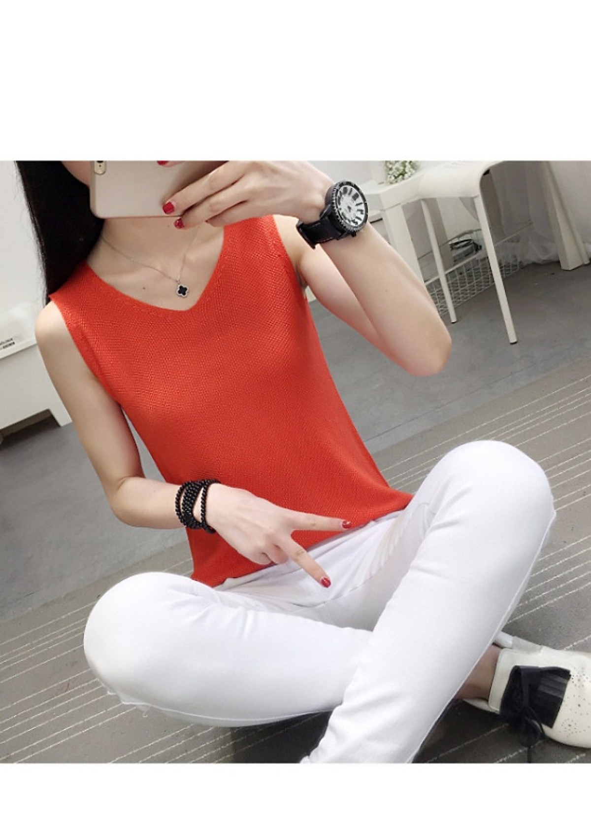 Áo thun nữ, áo kiểu nữ len lụa O2 thời trang Hàn Quốc